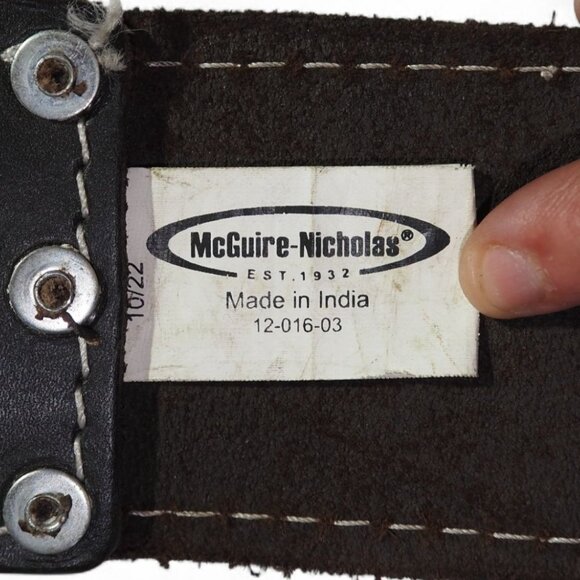 McGuire-Nicholas Men's 29"-46" Leather Work Belt Black Adjustable OS - Picture 5 of 9